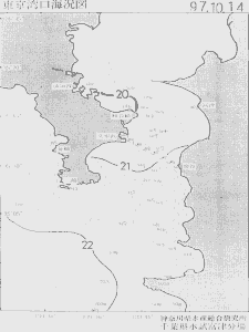 東京湾口海況図(1997/10/14)