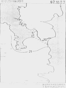 東京湾口海況図(1997/10/23)