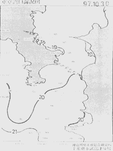 東京湾口海況図(1997/10/30)