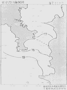 東京湾口海況図(1997/11/22)