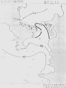 東京湾口海況図(1997/12/16)