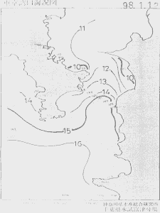 東京湾口海況図(1998/01/12)