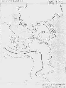 東京湾口海況図(1998/01/13)