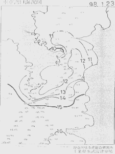 東京湾口海況図(1998/01/23)