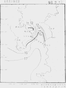 東京湾口海況図(1998/02/15)