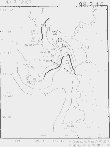 東京湾口海況図(1998/02/16)