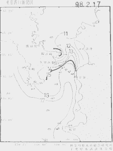 東京湾口海況図(1998/02/17)