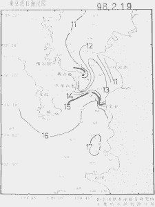 東京湾口海況図(1998/02/19)