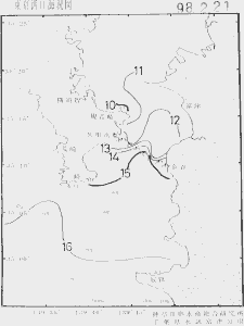 東京湾口海況図(1998/02/21)