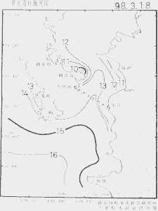東京湾口海況図(1998/03/18)