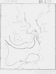 東京湾口海況図(1998/03/19)