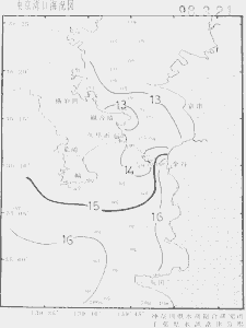 東京湾口海況図(1998/03/21)