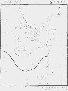 東京湾口海況図(1998/03/23)