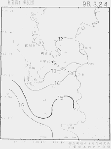 東京湾口海況図(1998/03/24)
