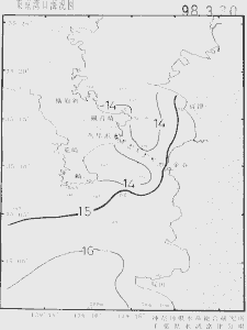 東京湾口海況図(1998/03/30)