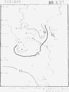 東京湾口海況図(1998/03/31)