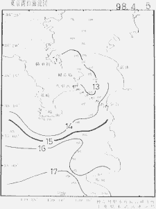 東京湾口海況図(1998/04/05)