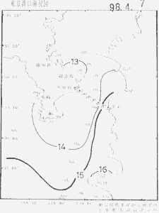 東京湾口海況図(1998/04/07)