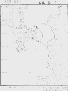 東京湾口海況図(1998/05/11)