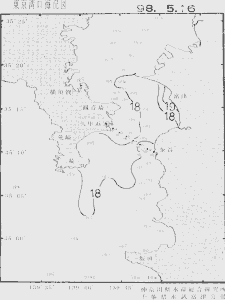 東京湾口海況図(1998/05/16)