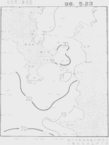 東京湾口海況図(1998/05/23)