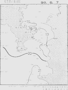 東京湾口海況図(1998/06/07)