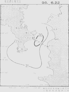 東京湾口海況図(1998/06/22)