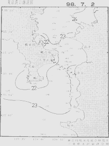 東京湾口海況図(1998/07/02)