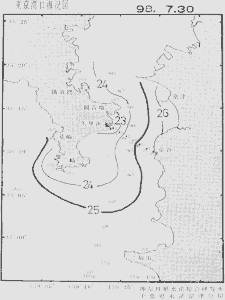 東京湾口海況図(1998/07/30)