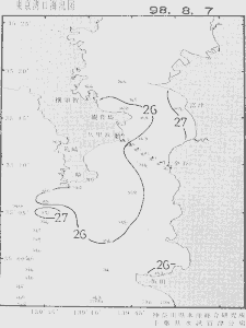 東京湾口海況図(1998/08/07)