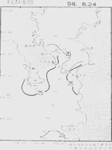 東京湾口海況図(1998/08/24)