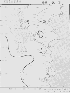 東京湾口海況図(1998/09/03)