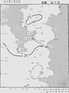 東京湾口海況図(1998/09/13)