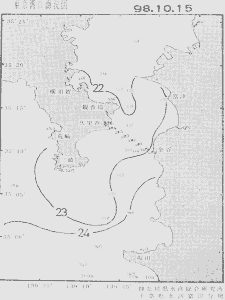 東京湾口海況図(1998/10/15)