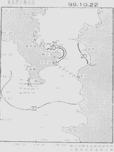 東京湾口海況図(1998/10/22)