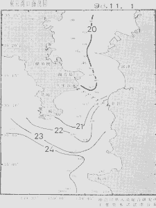 東京湾口海況図(1998/11/01)