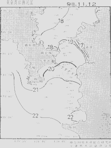 東京湾口海況図(1998/11/12)