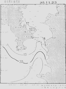 東京湾口海況図(1998/11/23)
