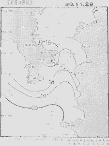 東京湾口海況図(1998/11/29)