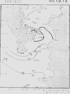 東京湾口海況図(1998/12/13)