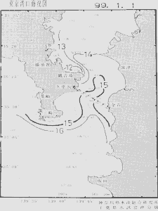 東京湾口海況図(1999/01/01)