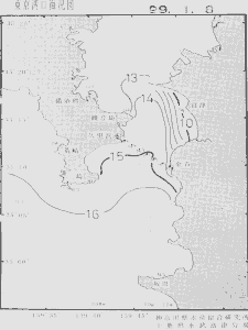 東京湾口海況図(1999/01/08)