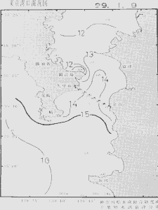 東京湾口海況図(1999/01/09)