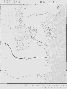 東京湾口海況図(1999/01/11)