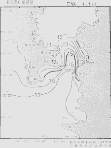 東京湾口海況図(1999/01/13)