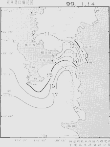 東京湾口海況図(1999/01/14)