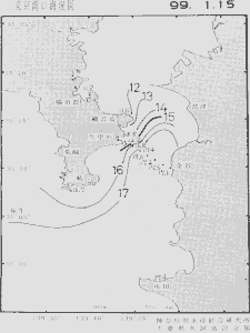 東京湾口海況図(1999/01/15)