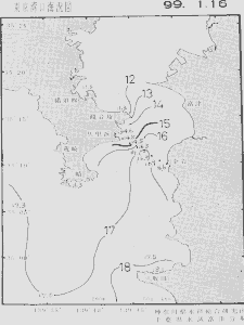 東京湾口海況図(1999/01/16)