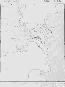 東京湾口海況図(1999/01/19)