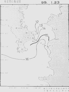 東京湾口海況図(1999/01/23)